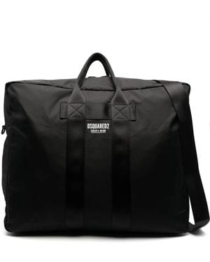 DSquared² Logo-Print Weekend Bag - Black
