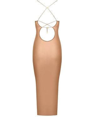 Maison Close French Kiss Light Open-Back Midi Dress - White