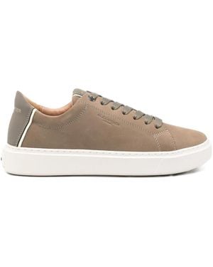 Alexander Smith Lace-Up Leather Sneakers - Brown