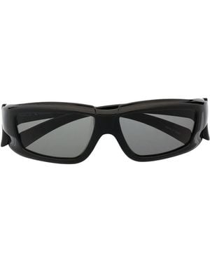 Rick Owens Lunettes De Soleil À Monture Rectangulaire - Noir