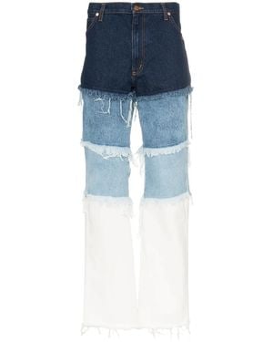 DUOltd Jean À Design Patchwork - Bleu