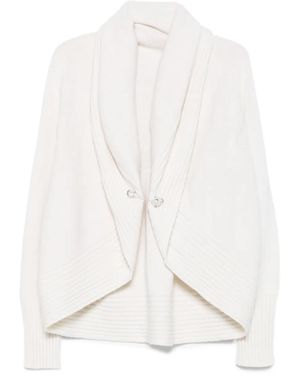 Alberta Ferretti Cardigan Con Scollo A Scialle - Bianco