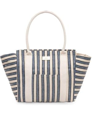 Morgan Gestreifter Shopper - Weiß