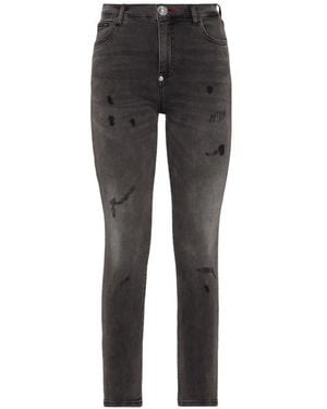 Philipp Plein Ripped Pocket Jeans - Black