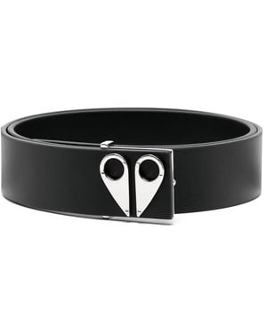 Moose Knuckles Icon Leather Belt - Black