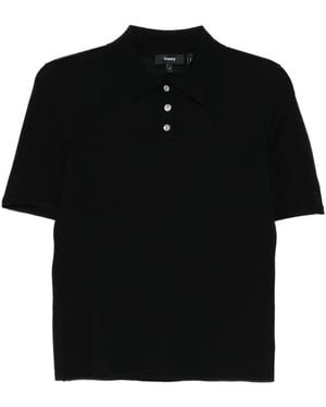 Theory Piped Short-Sleeve Polo Shirt - Black