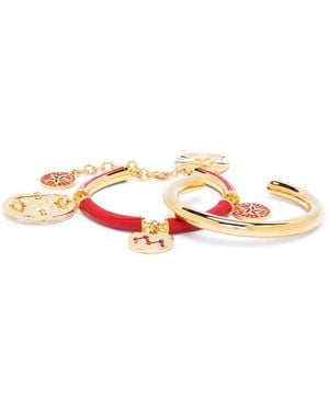 Rabanne Set De Pulseras Con Charm - Blanco