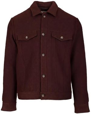 Al Duca d'Aosta Button-Up Flap-Pocket Jacket - Red