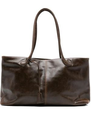 Low Classic Haricot Leather Shoulder Bag - Black