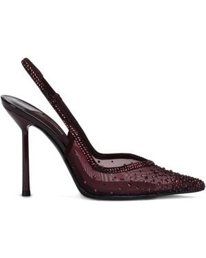 Le Silla 100Mm Nicole Crystal-Embellished Slingback Pumps - Purple