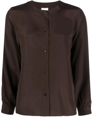 ..,merci Button-Up Long-Sleeve Shirt - Brown