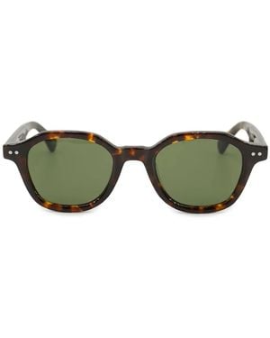 PETER AND MAY Geometric-Frame Sunglasses - Green