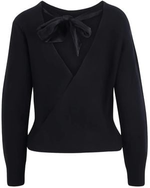 Jovonna London Macramé Gebreide Trui - Zwart