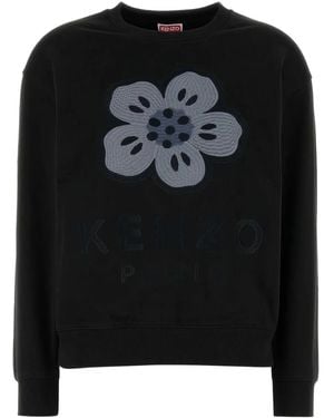 KENZO Boke Flower-Embroidered Sweatshirt - Black
