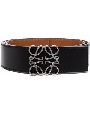 Loewe Gürtel Mit Anagram-Schnalle - Schwarz