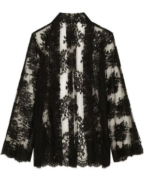 Dolce & Gabbana シアーレース ジャケット - ブラック