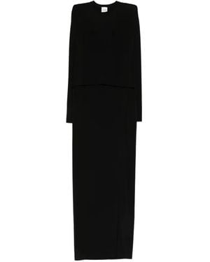 Nanushka Robe Longue Shada À Manches Longues - Noir