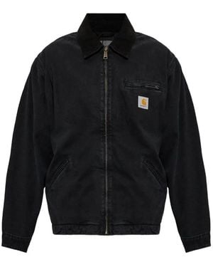 Carhartt Og Detroit Corduroy-Collar Jacket - Black