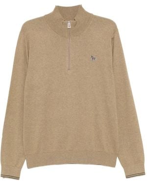 Paul Smith Half-Zip Sweater - Natural