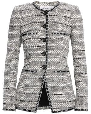 Veronica Beard Buttoned Tweed Jacket - Grey