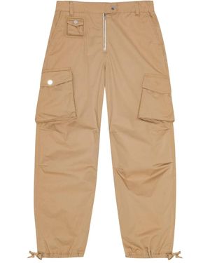 Ganni Organic-Cotton Cargo Trousers - Natural