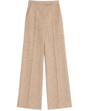 Valentino Garavani Natté-Weave Tailored Pants - Natural