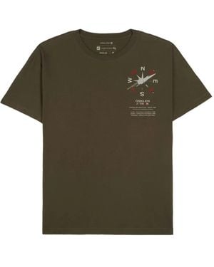 Osklen T-Shirt mit Kompass-Print - Grün