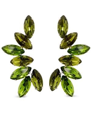 Erdem Crystal-Embellishment Earrings - Green