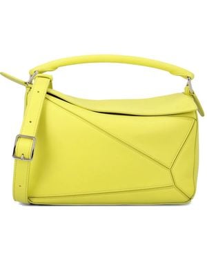 Loewe Small Featherlight Puzzle Tote Bag - Yellow