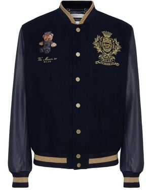 Philipp Plein Teddy Doorman ベア ジャケット - ブルー