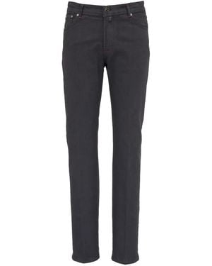 Kiton Logo-patch jeans - Blau