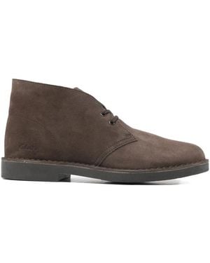 Clarks Lace-Up Leather Boots - Brown