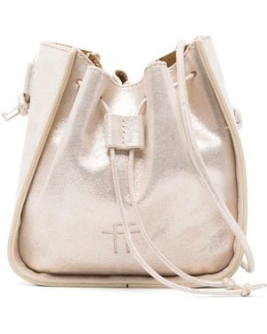 forte_forte Mini Drawstring Bucket Bag - Natural