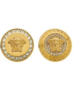 Versace Ohrringe mit Medusa-Kopf - Gelb