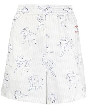 Stella McCartney Logo-Print Shorts - White