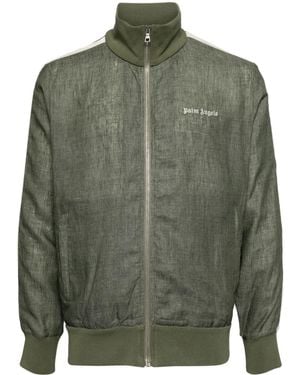 Palm Angels Giacca Con Ricamo - Verde