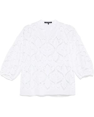 Luisa Cerano Cotton Blouse - White
