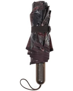 Bimba Y Lola Parapluie Smoky Bordeaux À Carreaux - Blanc