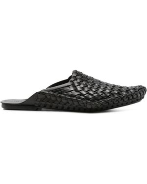 The Row Gewebte Mules - Schwarz