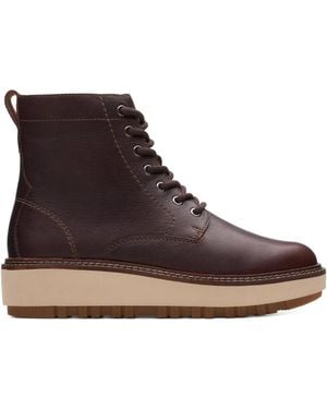 Clarks Sandalias Orianna con plataforma y cordones - Marrón