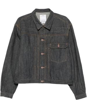 Visvim Mud Od Denim Jacket - Grey