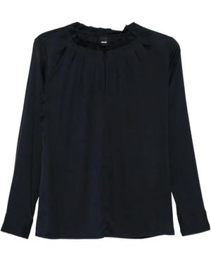 BOSS Keyhole Blouse - Black
