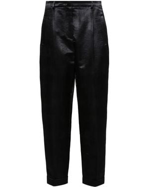 Giorgio Armani Houndstooth-Pattern Pants - Black