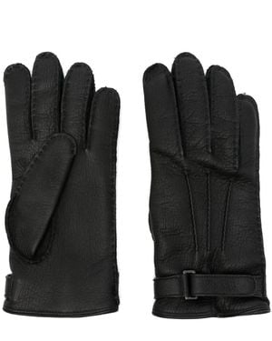 ZEGNA Guantes con logo en relieve - Negro