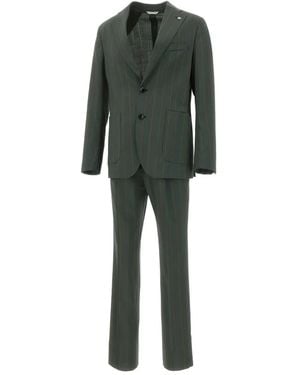 Manuel Ritz Single-Breasted Suit - Green