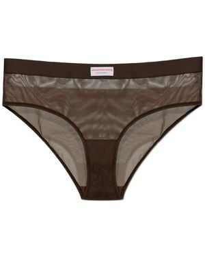 Alexander Wang Bragas De Malla Translúcidas - Marrón