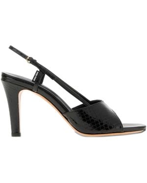 Miu Miu Sandales En Cuir À Talon 80 Mm - Noir