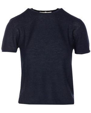 Lisa Yang Ira Crew-Neck Short-Sleeve T-Shirt - Blue
