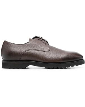 Tom Ford Grained Leather Derby Shoes - Brown