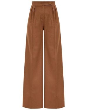 Max Mara Pleated-front Trousers - ブラウン